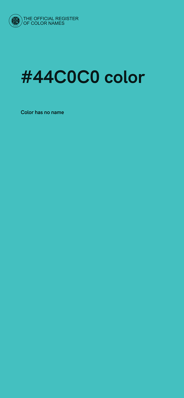 #44C0C0 color image