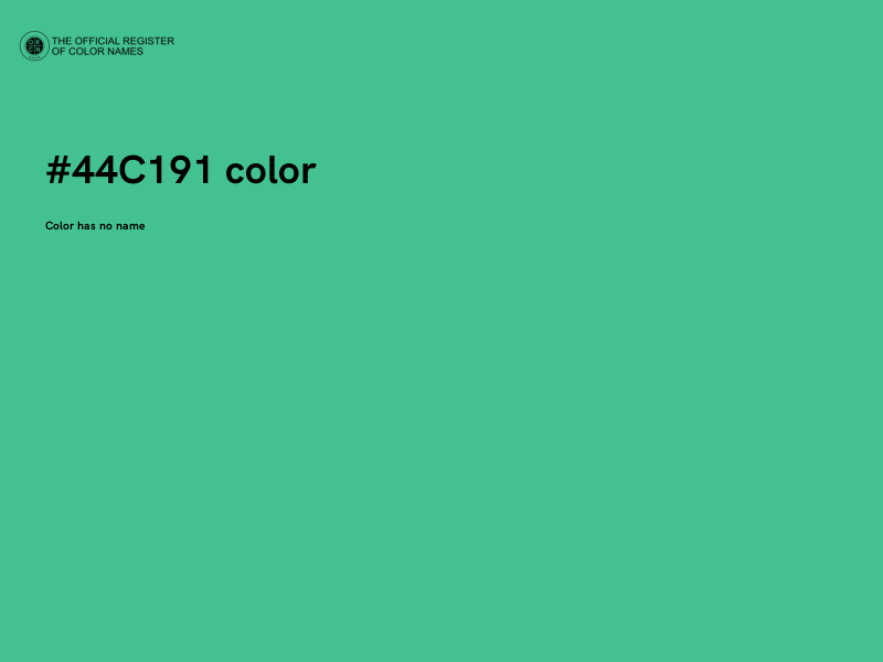#44C191 color image