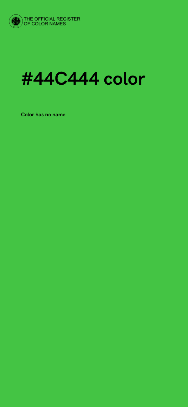 #44C444 color image