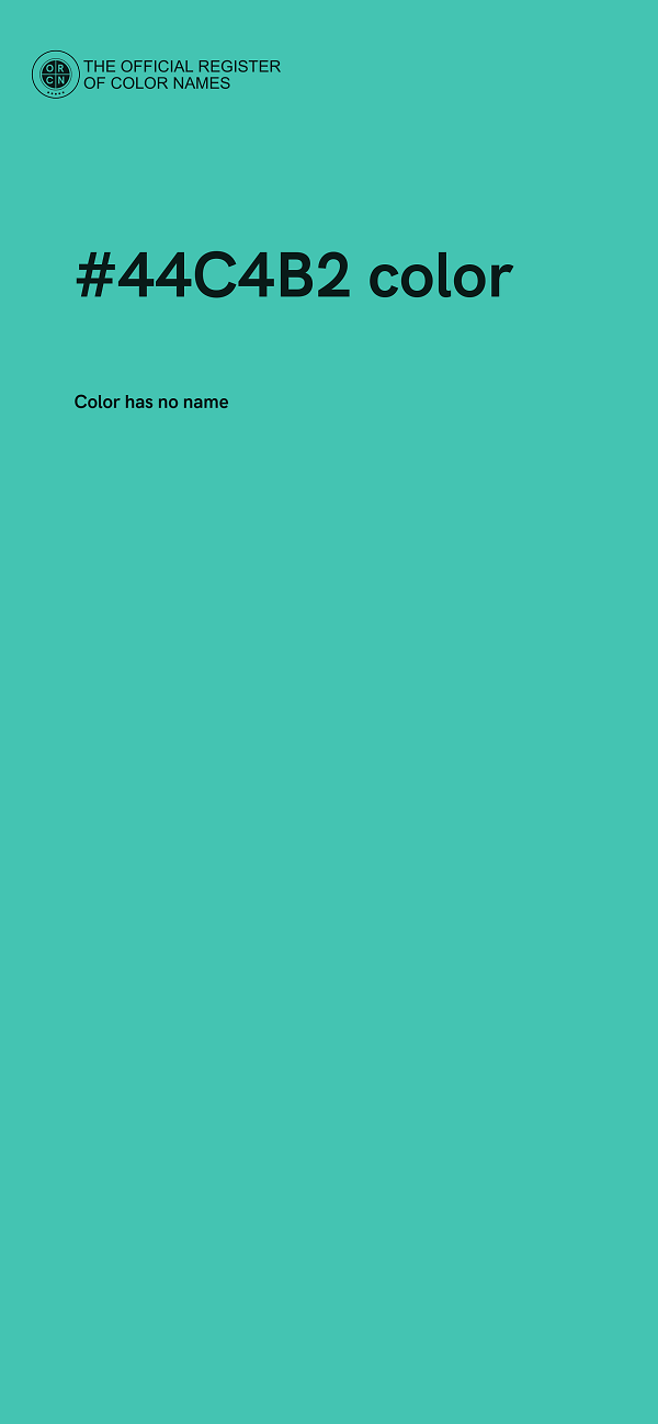 #44C4B2 color image