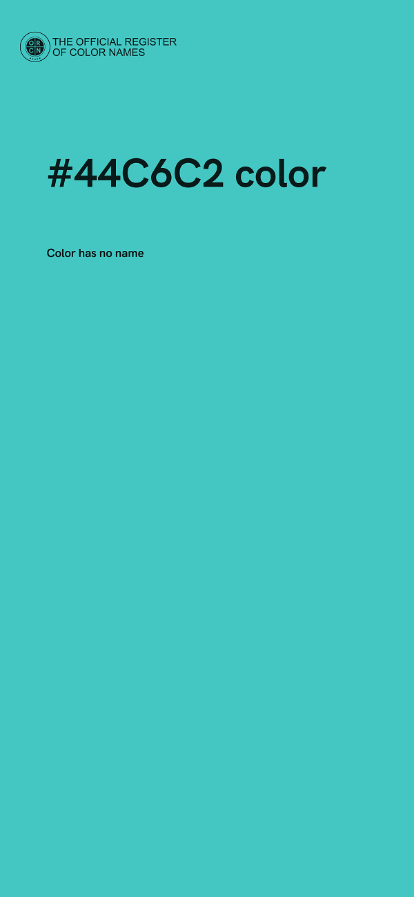 #44C6C2 color image