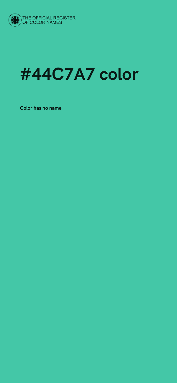 #44C7A7 color image