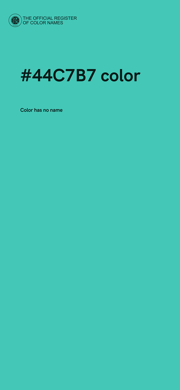 #44C7B7 color image