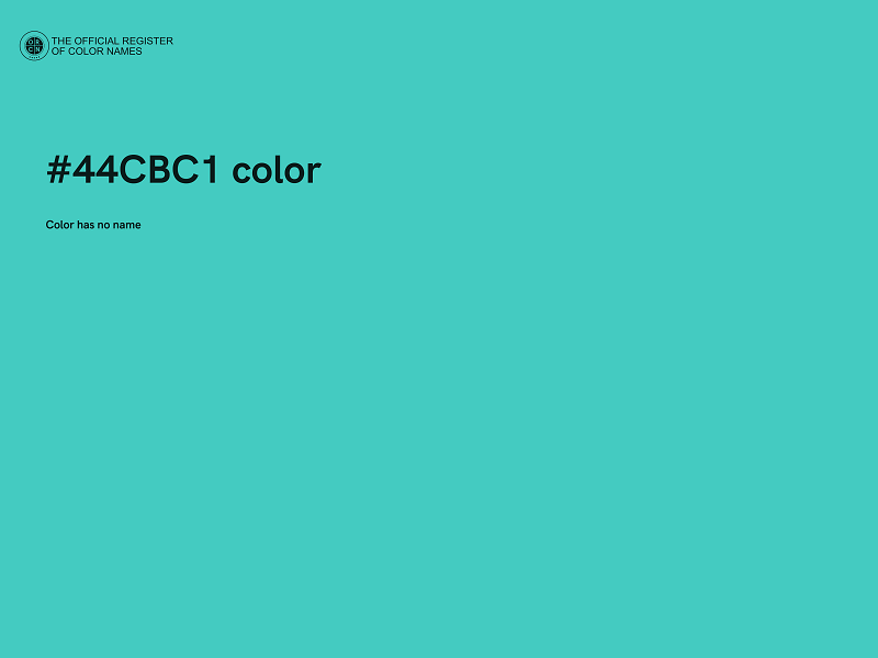 #44CBC1 color image