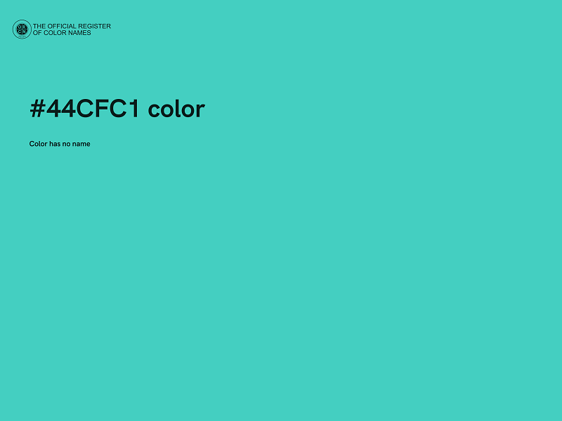 #44CFC1 color image