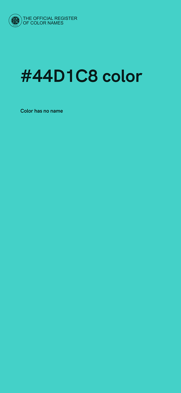 #44D1C8 color image