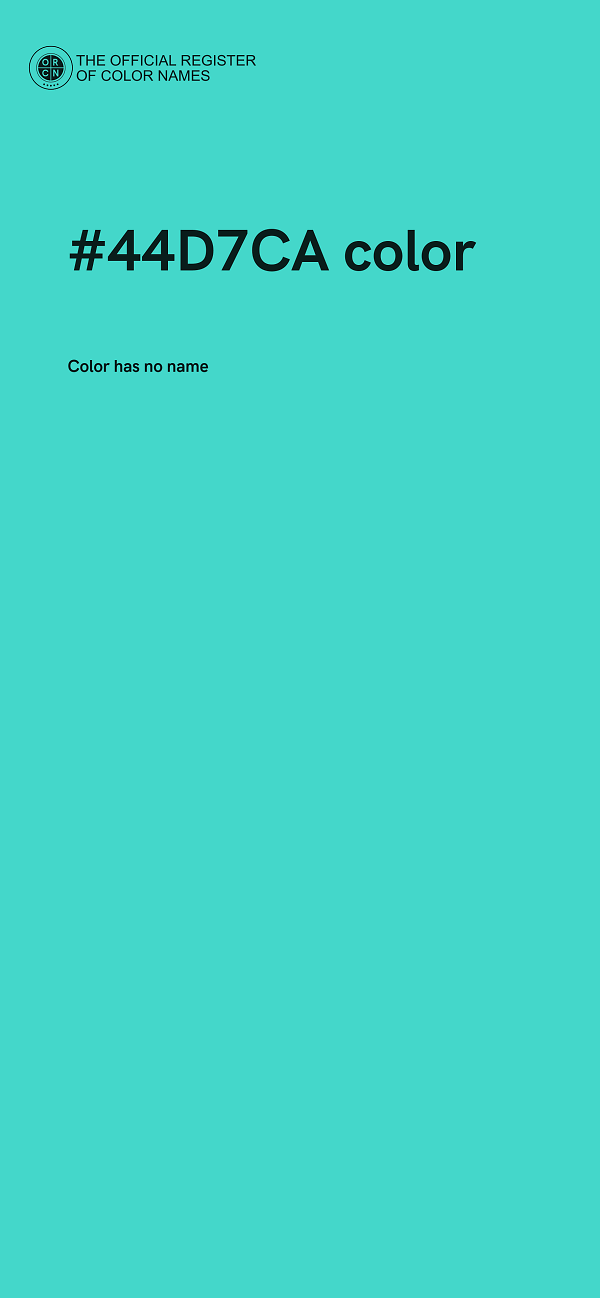 #44D7CA color image