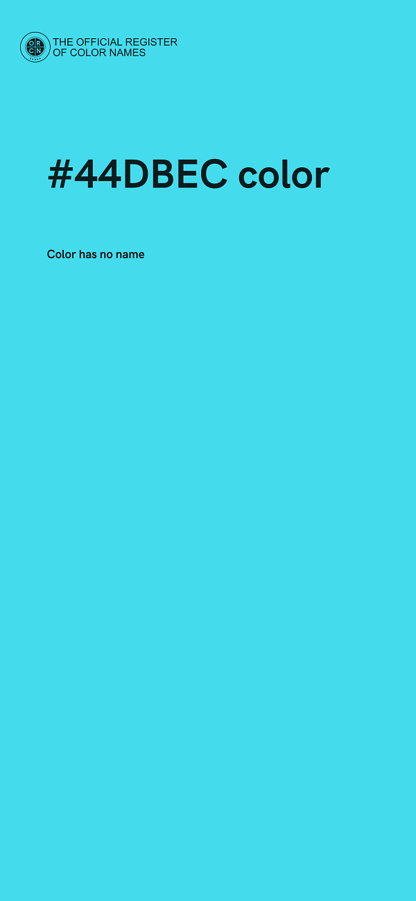 #44DBEC color image