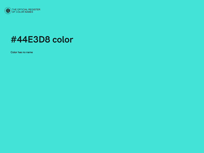 #44E3D8 color image