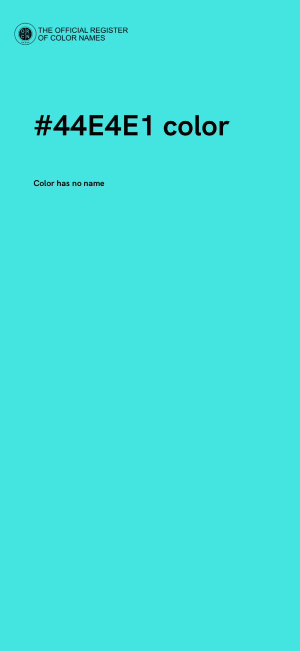 #44E4E1 color image