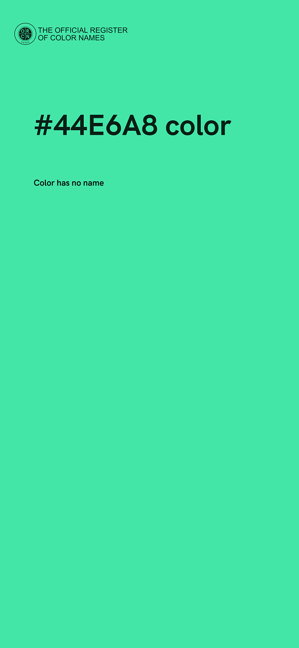 #44E6A8 color image