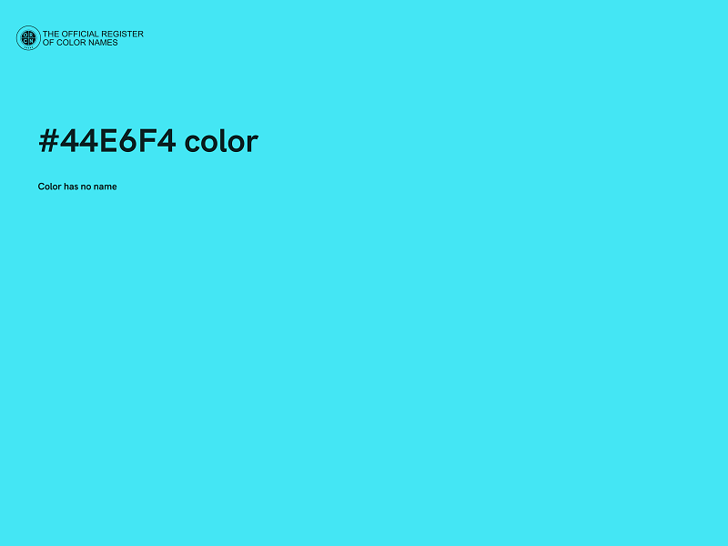 #44E6F4 color image
