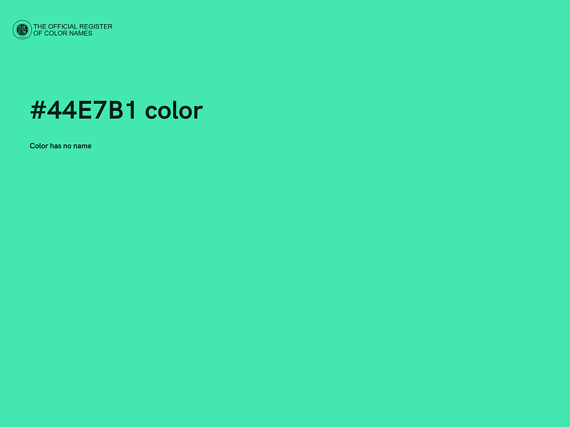 #44E7B1 color image