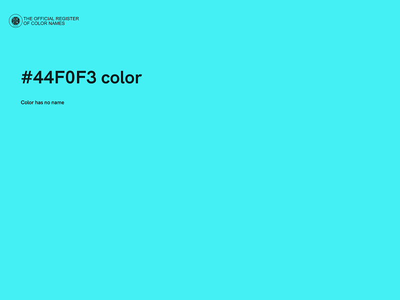 #44F0F3 color image