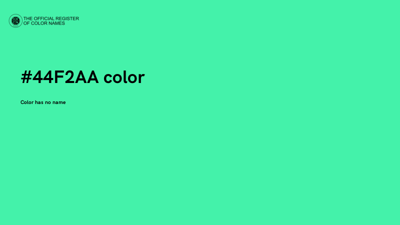 #44F2AA color image