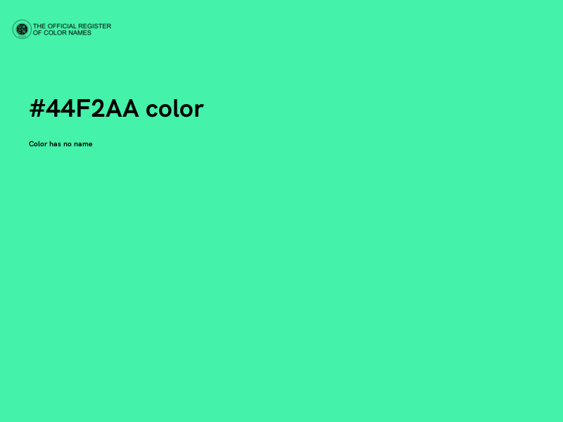 #44F2AA color image