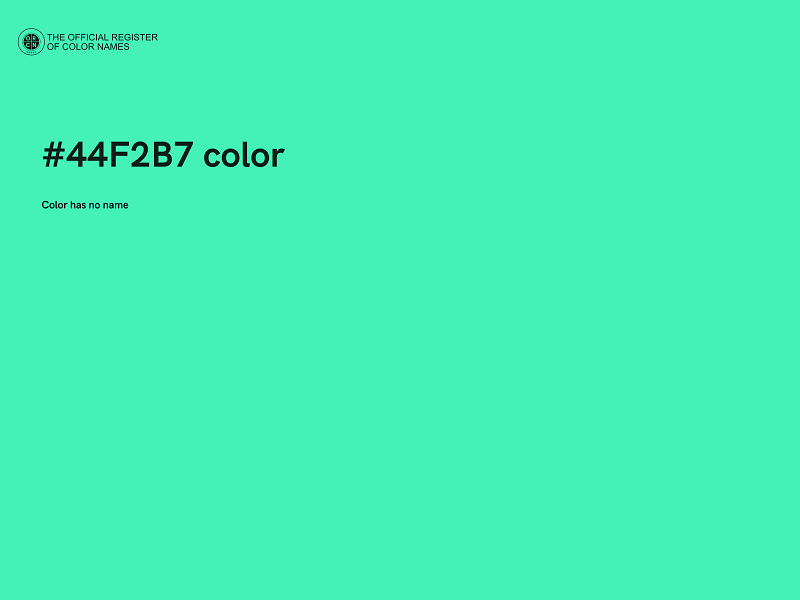 #44F2B7 color image