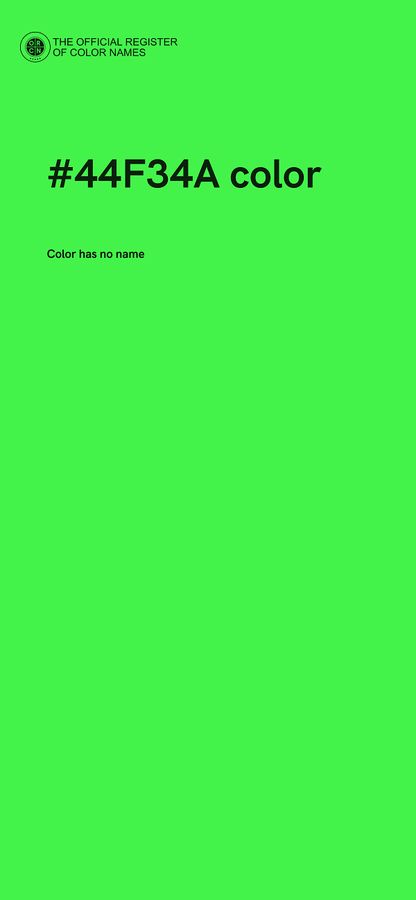 #44F34A color image