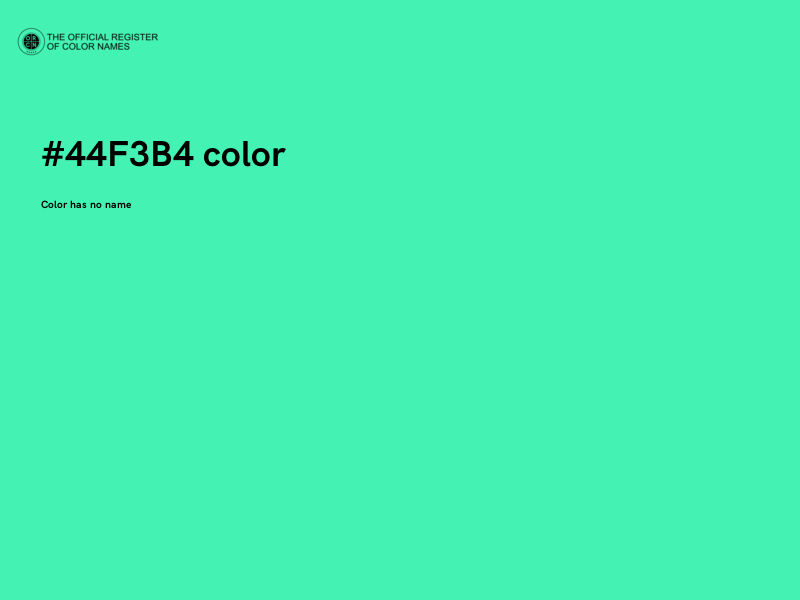 #44F3B4 color image