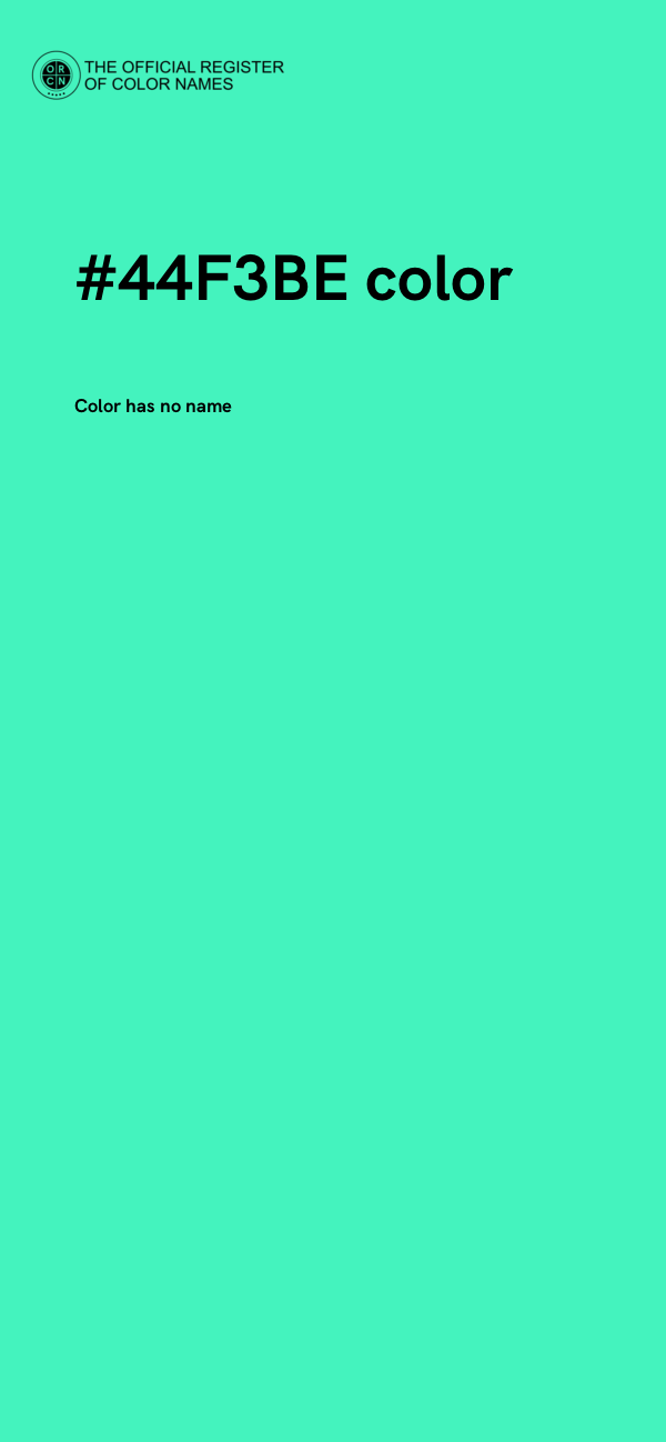 #44F3BE color image