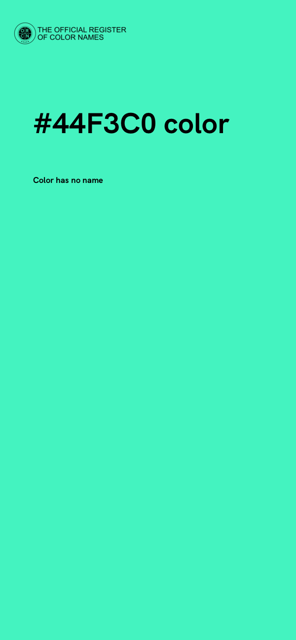 #44F3C0 color image