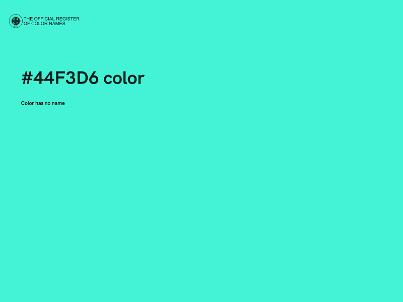 #44F3D6 color image