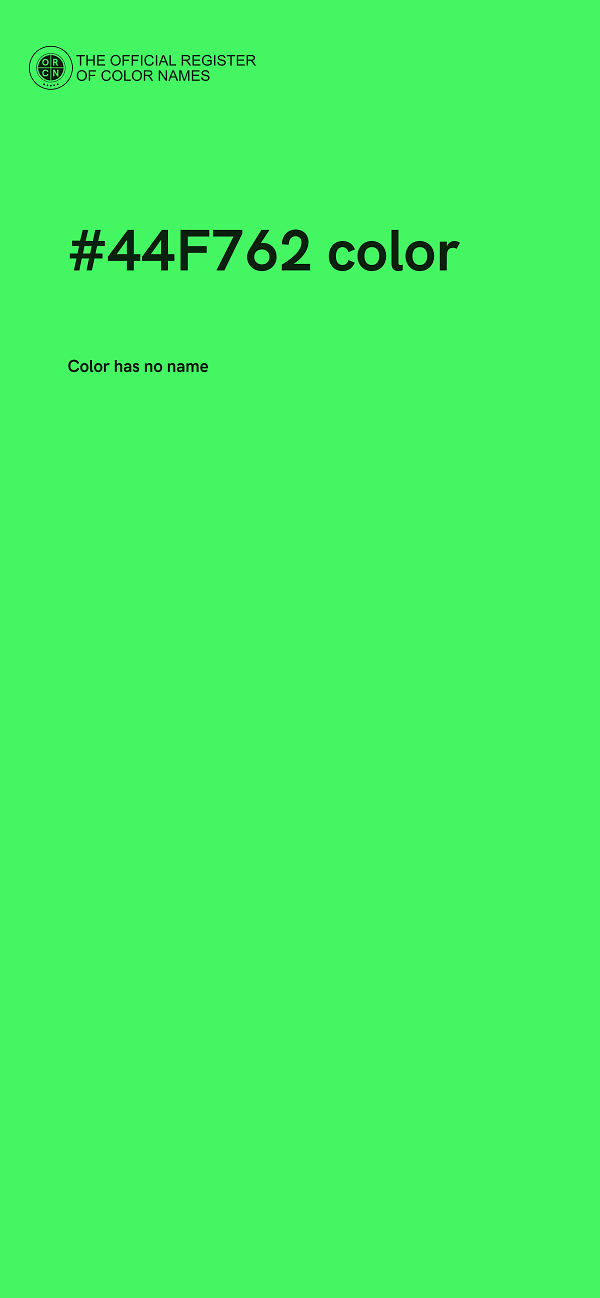 #44F762 color image