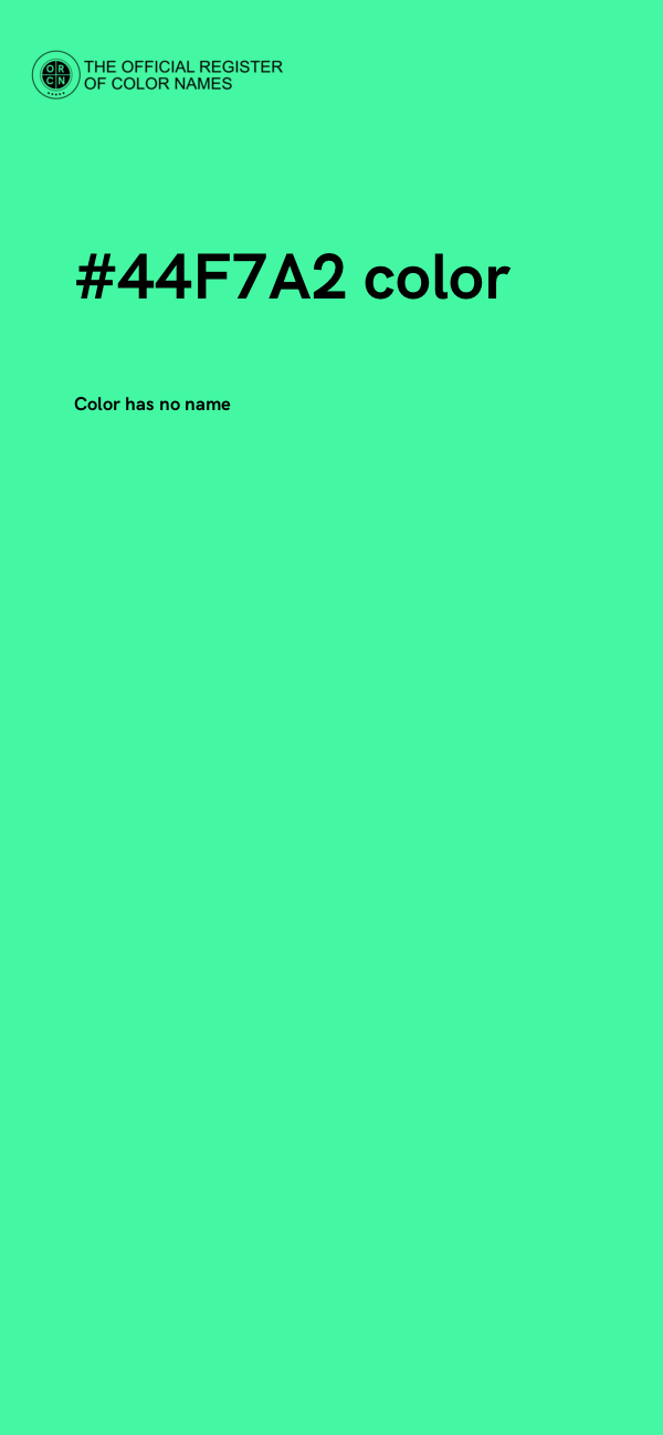 #44F7A2 color image