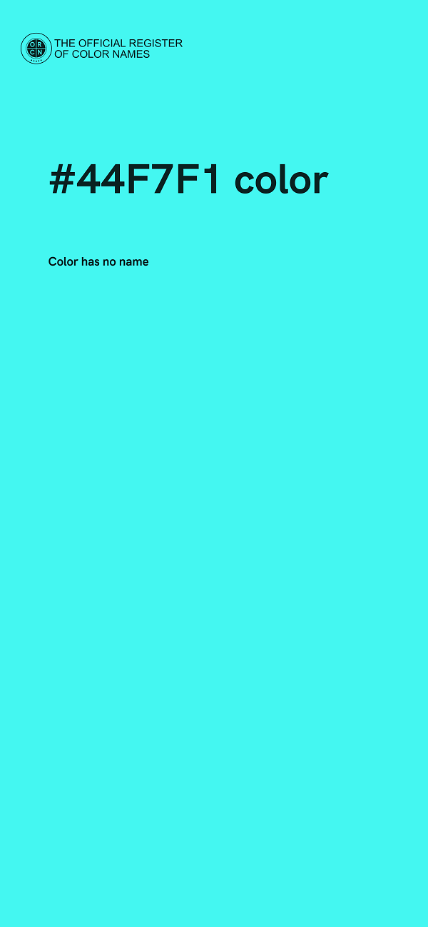 #44F7F1 color image