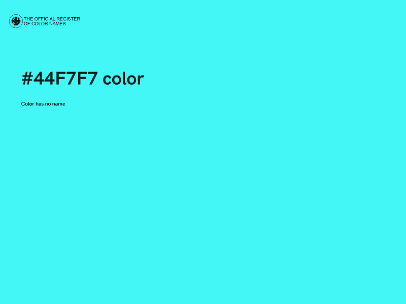 #44F7F7 color image