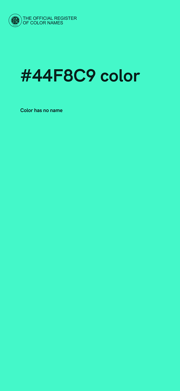 #44F8C9 color image