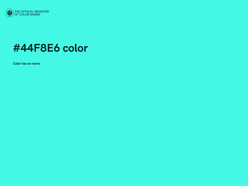 #44F8E6 color image