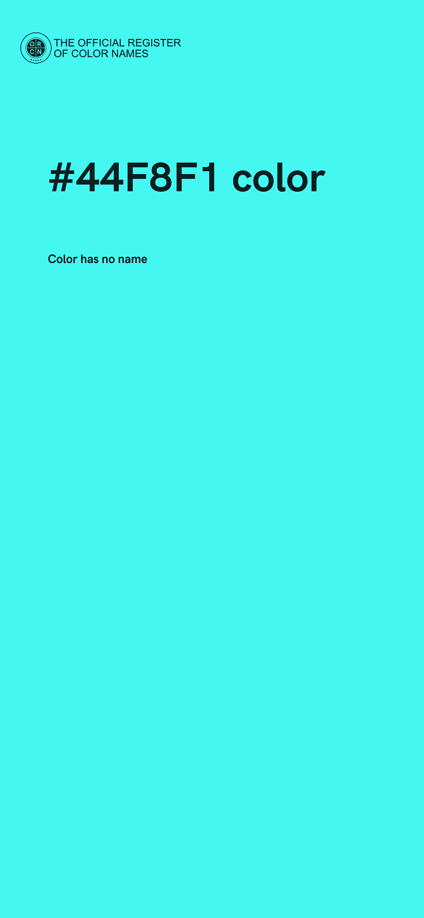 #44F8F1 color image