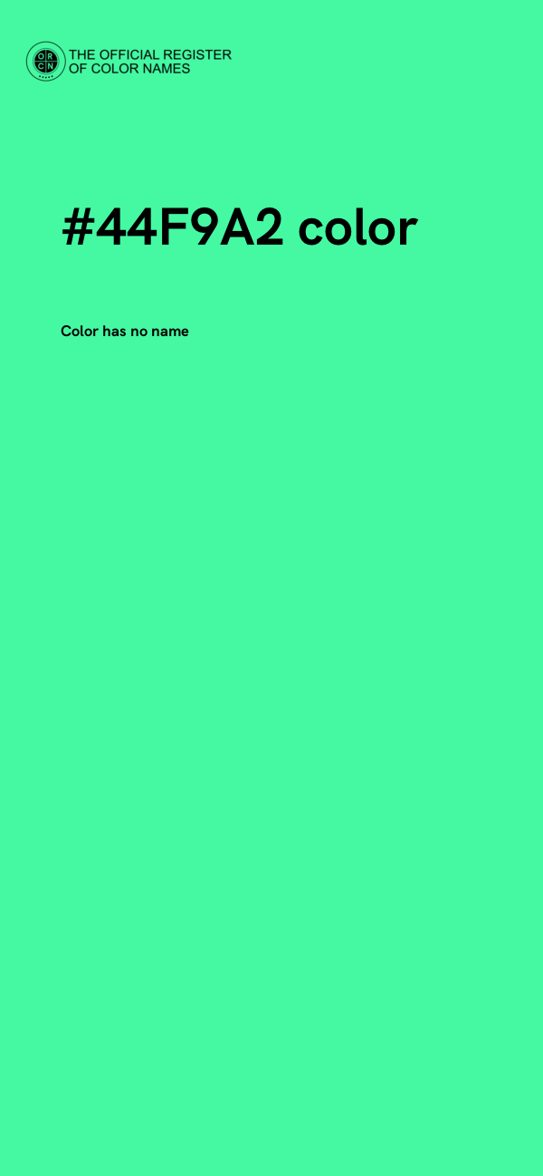 #44F9A2 color image