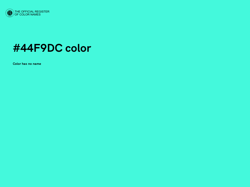 #44F9DC color image