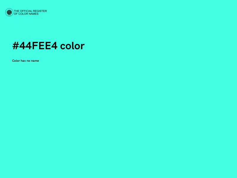 #44FEE4 color image
