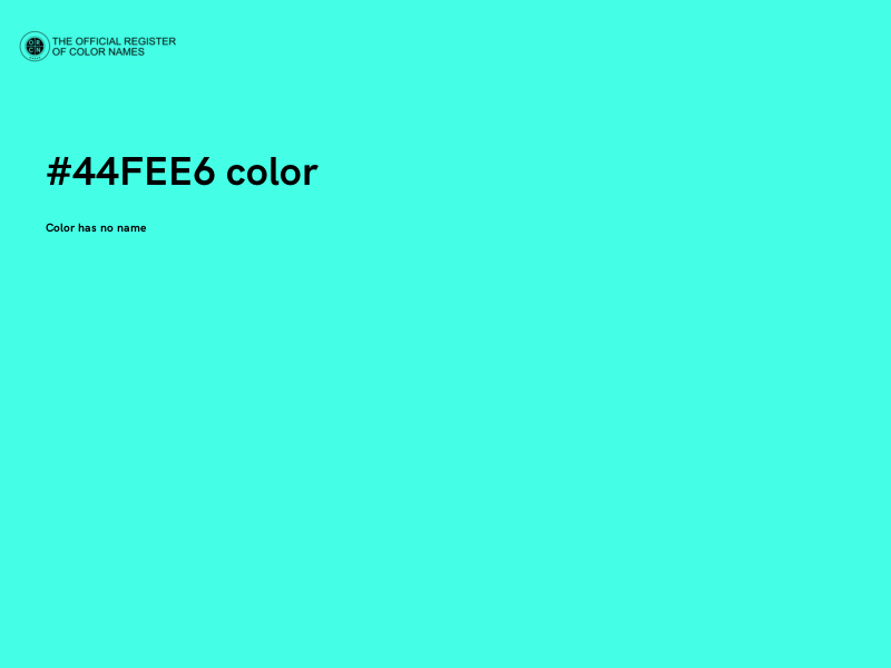 #44FEE6 color image