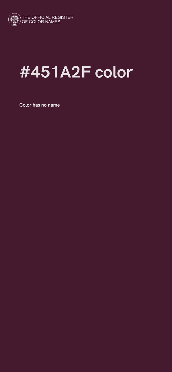#451A2F color image