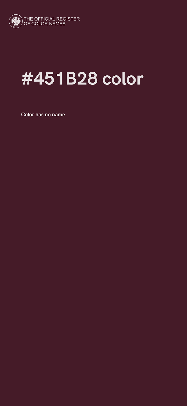 #451B28 color image