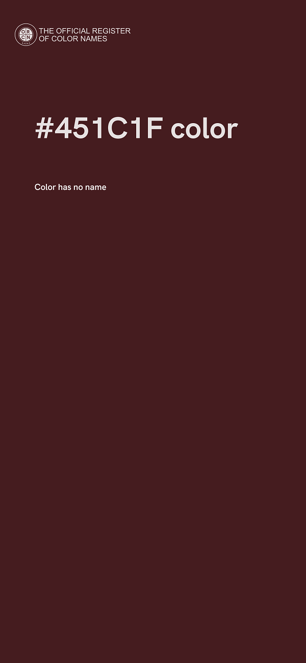 #451C1F color image