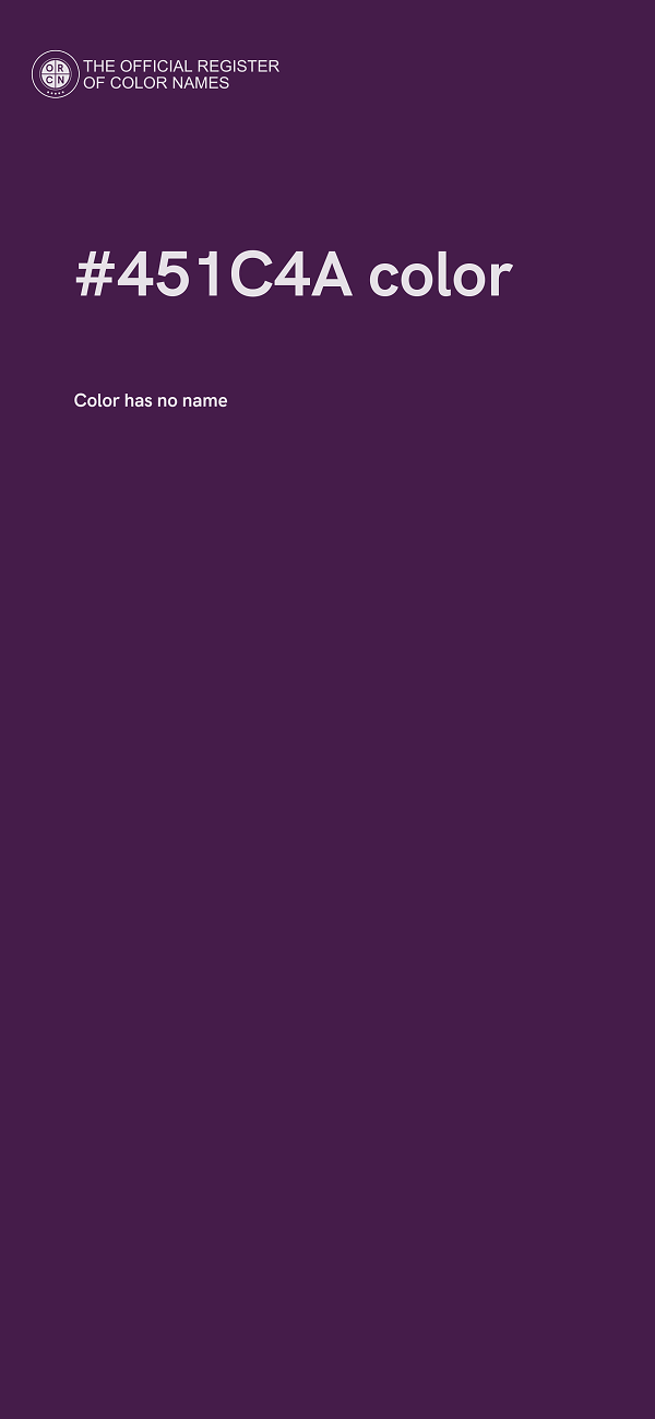 #451C4A color image