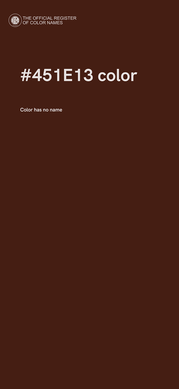 #451E13 color image