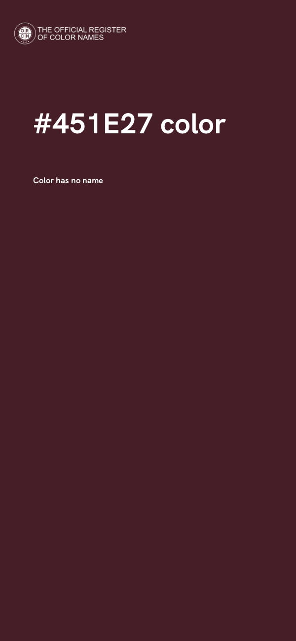 #451E27 color image