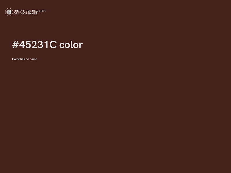 #45231C color image