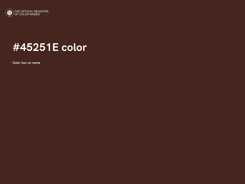 #45251E color image