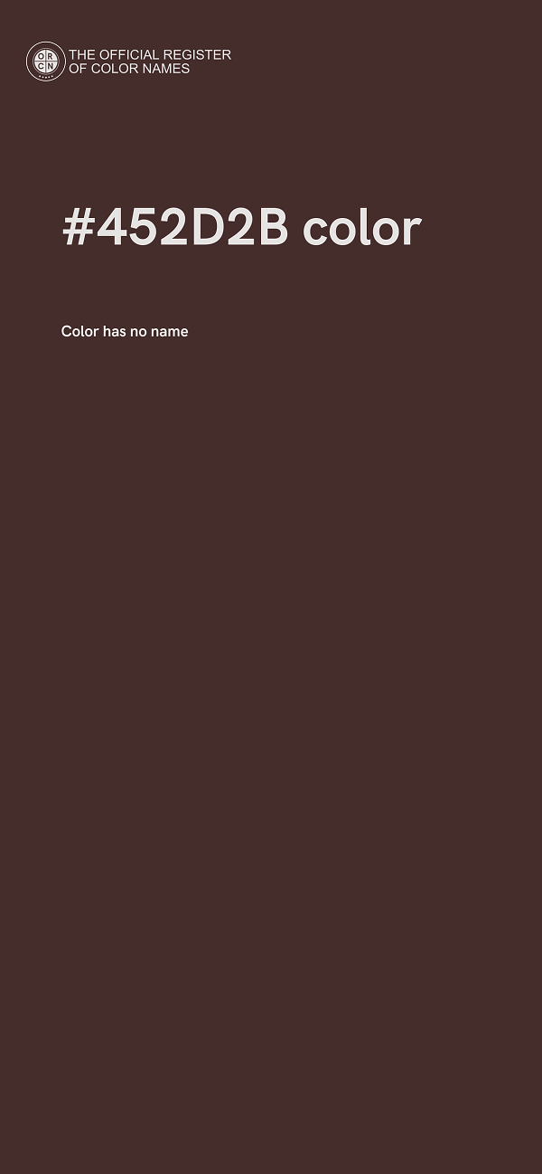 #452D2B color image