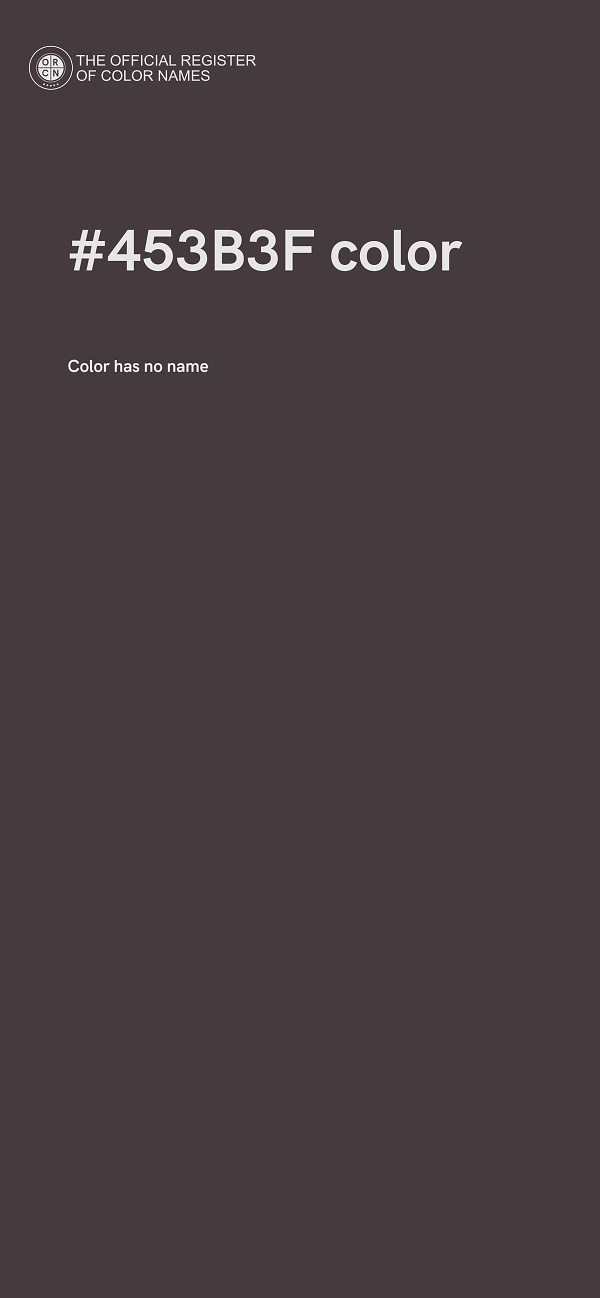 #453B3F color image