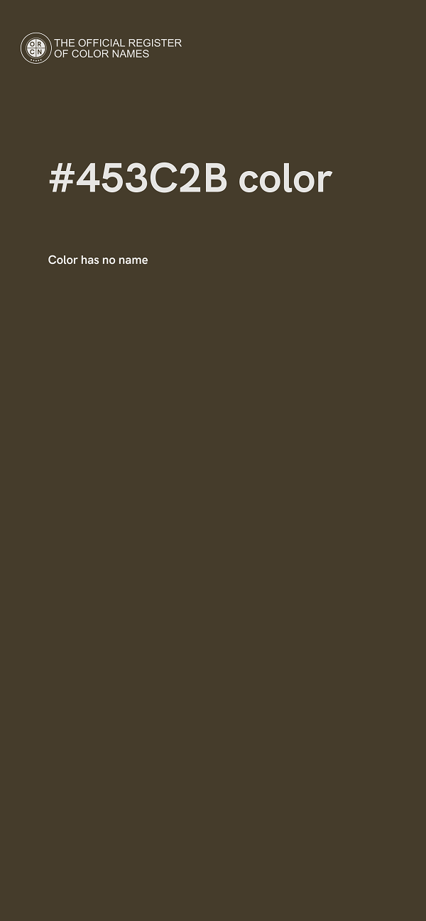 #453C2B color image