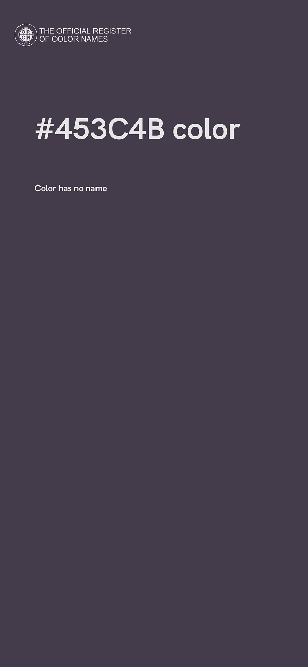 #453C4B color image