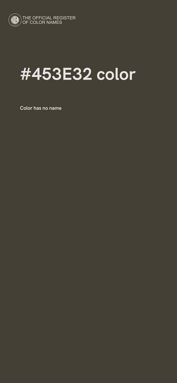#453E32 color image